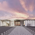 Modern Gate Community Gate 3d model
