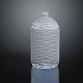 Transparent Plastic Water Bottle With Wavy Texture Simple Design Household Essential For Daily Use