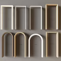 Various Hinged Door Designs With Different Shapes And Wooden White Frames