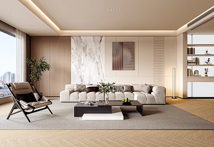 modern living room 3d model