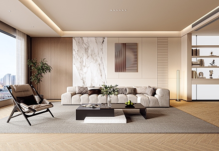 modern living room 3d model