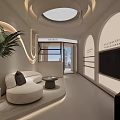 Modern Hair and Beauty Salon Interior Design With Comfortable Seating Mirror and Warm Lighting
