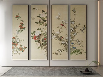 New Chinese Plant Painting Decorative Painting 3d model