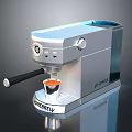 GOBREW Modern Silver Coffee Machine Making Espresso With Cup Of Coffee 3d model