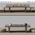 Modern Go Chess Game Table 3d model