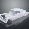 White Vintage Car Body Shell Model For Automotive Components 3d model