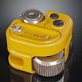 Yellow Little Giant Household Manual Tool With Silver Top Black Buttons And Bottom Gear