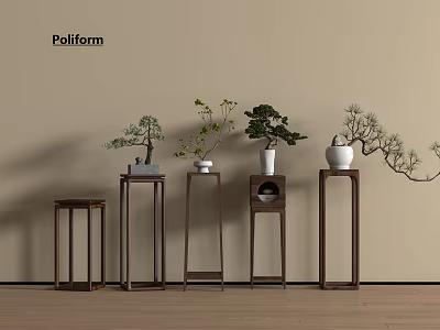 Flower Ci Modern New Chinese Style Flower Ci Modern New Chinese Style Flower Rack 3d model