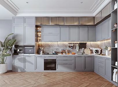 Nordic Kitchen Cabinets 3d model