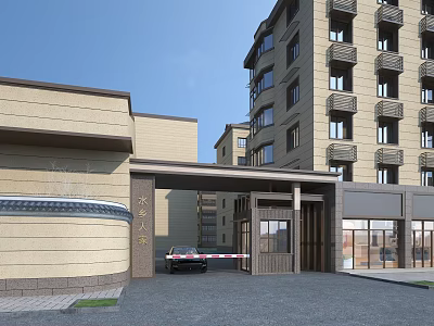 Modern Gate Old Community Gate Head 3d model