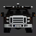Brown Tow Truck With Tow Equipment Front Grille And Silver Wheels