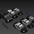 Police car suit 3d model