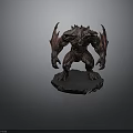 Mythical Demon Character 3D Model With Horns Wings And Muscular Build