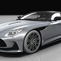 Silver Sports Car With Sleek Modern Exterior And Alloy Wheels Design