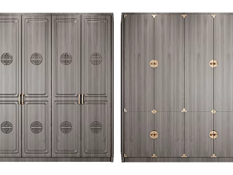 New Chinese Wardrobe Combination 3d model