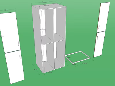 Modular Storage Shelving Unit Design With Side Panels Top Bottom Panels And Adjustable Shelves 3d model