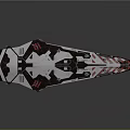 Futuristic Spacecraft With Sleek Black White Red Design And Advanced Tech For Cosmic Exploration