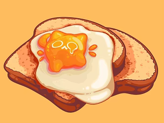 Modern Egg Bread 3d model