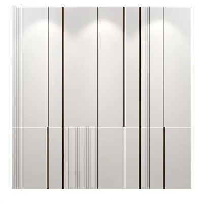 Modern Minimalist Background Wall Featuring Vertical Lines And Textured Panels 3d model