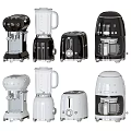 FMEG Kitchen Appliances Coffee Makers Blenders Toasters in Black and White Styles