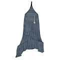Blue Hanging Kids Tent With Soft Fabric Curtain And Star Decor For Indoor Use
