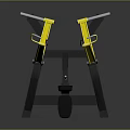 Home Fitness Equipment Strength Training Machine With Yellow Frames Black Seat And Stable Structure