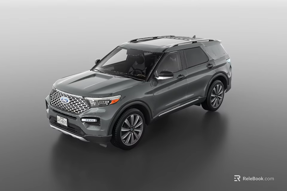 Gray SUV Featuring Modern Exterior Design Roof Rack Alloy Wheels and Front Grille 3d model 