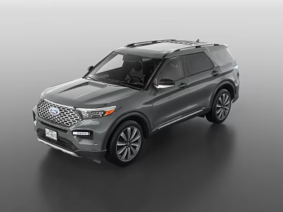 Gray SUV Featuring Modern Exterior Design Roof Rack Alloy Wheels and Front Grille 3d model