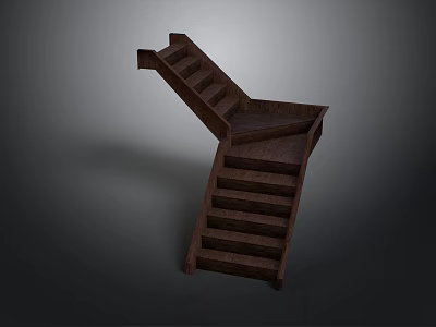 Detailed 3D Brown Weapon Model Featuring Staircase Structure And Texture 3d model