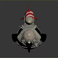 Steampunk Penguin Character With Metallic Armor And Mechanical Goggles