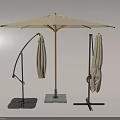 Outdoor Patio Umbrella With Foldable Design And Stable Base Stand For Garden Use
