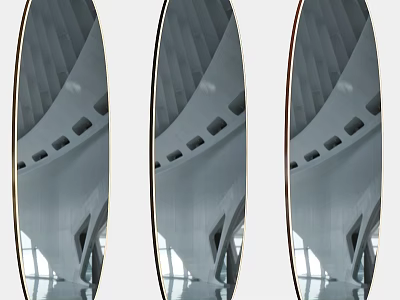 Modern Mirror Design With Architectural Reflection Geometric Lines And Natural Light 3d model