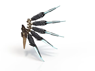 Mechanical Industrial Tool With Multiple Sharp Blades And Metal Construction 3d model