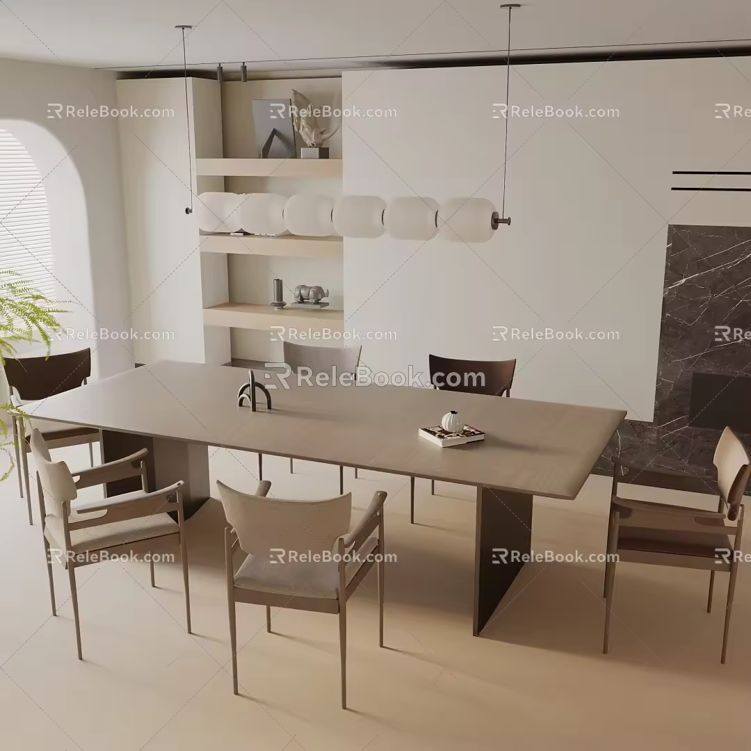 Modern table combination 3d model