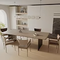 Modern table combination 3d model