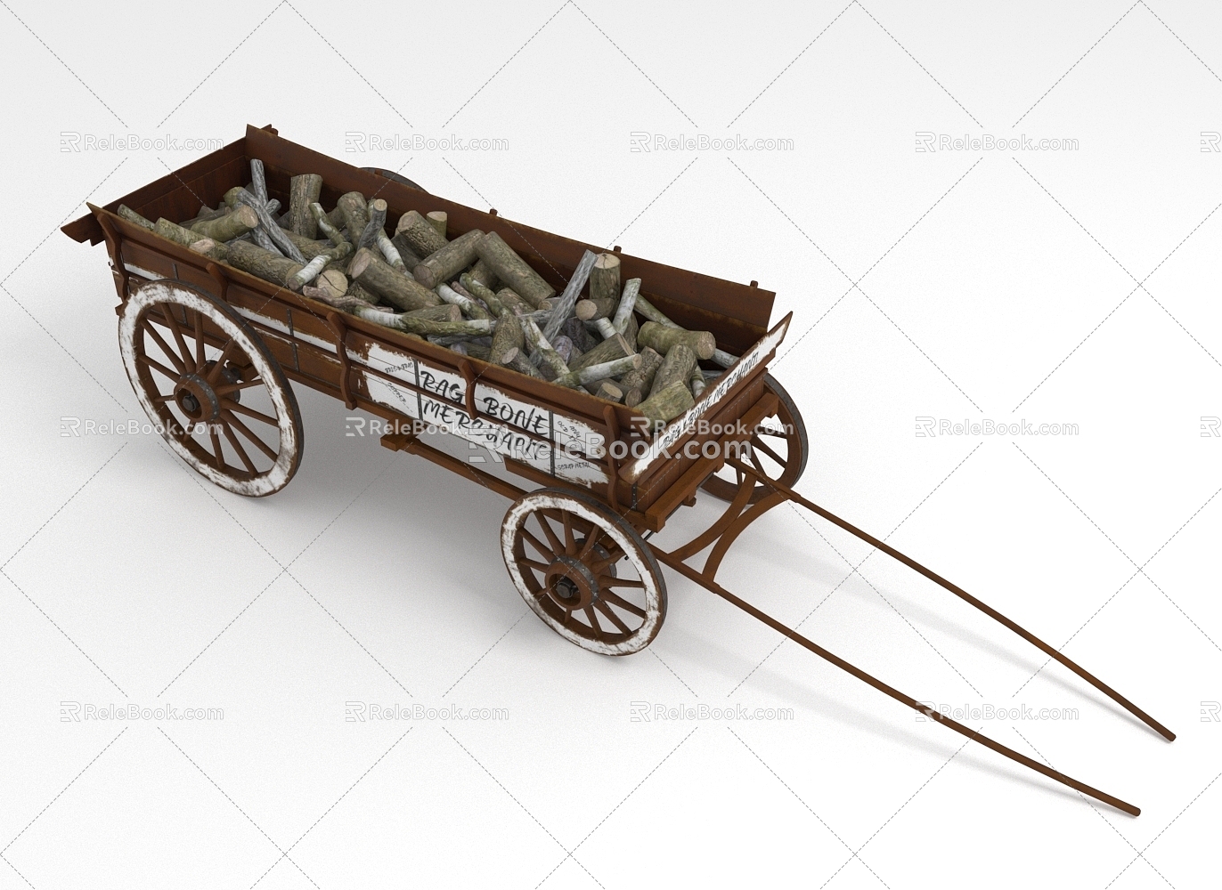 Modern Carriage Freight Carriage 3d model