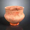 Handcrafted Terracotta Sculpture Carving with Textured Surface and Elegant Base