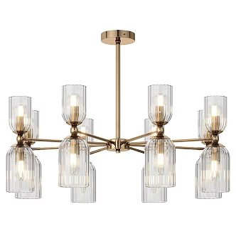 Simple Light Luxury Chandelier 3d model