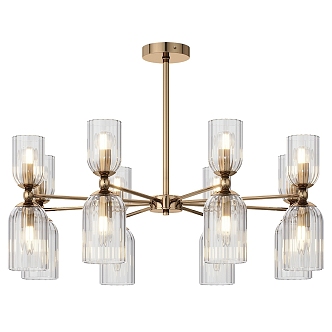 Simple Light Luxury Chandelier 3d model