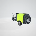 Three Wheeled Electric Vehicle With Bright Green Tank And Seat