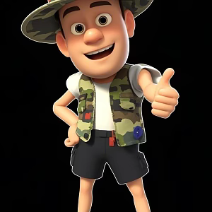 bald strong 3d model