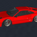 Red Ferrari Sports Car With Sleek Aerodynamic Design And Classic Exterior Styling