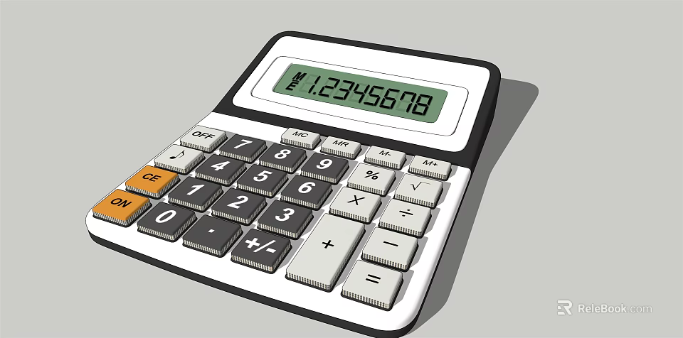 Practical Desktop Calculator As Essential Office Electrical Appliance For Daily Use 3d model 