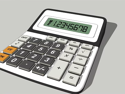 Practical Desktop Calculator As Essential Office Electrical Appliance For Daily Use 3d model