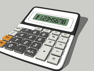 Modern calculator office equipment model