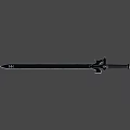 Intricate Design Sword With Black Hilt Silver Guard And Slender Blade