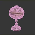 Artistic Brass Decorative Container With Intricate Carvings And Ornate Lid Base
