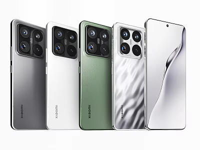 Redmi Smartphone Series With Various Colors Sleek And Textured Back Designs And Multiple Cameras 3d model