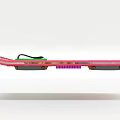 Vibrant Pink Skateboard With Holiday Board Design And Green Round Accent