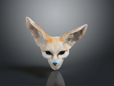 Fennec Fox Inspired Game Movie Character Featuring Large Ears And Light Yellow Fur 3d model